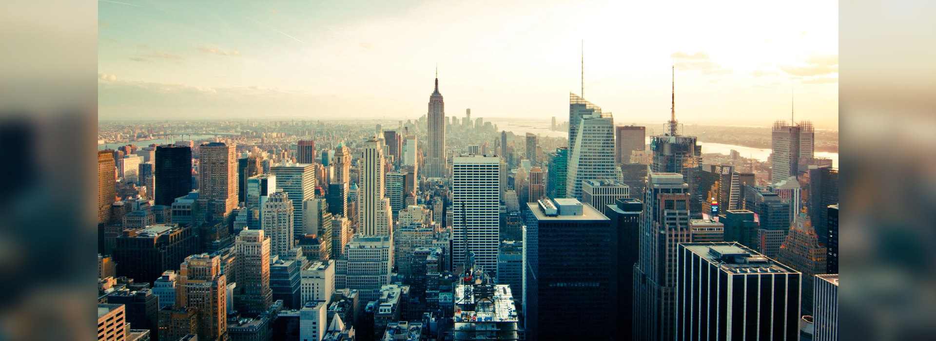 A view of the city from above.